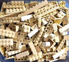 Lego 150 piece Beige Lego lot full of bricks, blocks Variety of Sizes Legos - $12.95