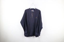Vtg 90s Chaps Ralph Lauren Mens M Distressed Thermal Waffle Knit Henley T-Shirt - £27.80 GBP