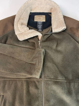 Vintage Tag Safari Men Jacket Fleece Sherpa Full Zip Hunting Green XL - £15.51 GBP