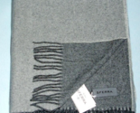 Sferra Renna Grey 100% Cashmere Throw Blanket Fringed Double Faced 50x70... - $429.00