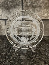 &quot;The Miracle of Friendship&quot; 24% Lead Crystal Etched Plate with Stand - £7.08 GBP