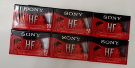Sony HF 90 Minute Cassette Tape Lot Bundle 6 Pack Sony Blank New Sealed - £10.19 GBP