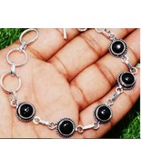 Onyx sterling silver link bracelet - €20,83 EUR