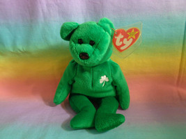 Vintage 1997 TY Beanie Babies Erin the Irish Bear Retired With Tags &amp; Pr... - £3.38 GBP