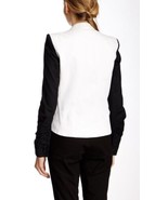 Helmut Lang Women&#39;s Jacket Ruched Sleeve Tide Cotton Black White Size 0 ... - $123.75