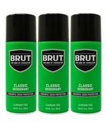 Brut Classic Aluminum-Free Deodorant Spray, 24 HR Odor Protection 10oz, 3 Pack - $34.43