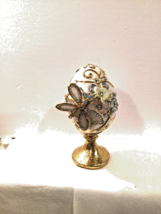 Capiz Shell Jeweled Easter Egg with Butterfly - £19.90 GBP