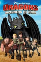 How To Train Your Dragon Movie Poster ~ Defenders Berk 24x36 Cartoon Toothless - £6.96 GBP