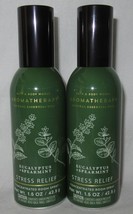 Bath &amp; Body Works Room Spray Set Lot of 2 Aromatherapy EUCALYPTUS SPEARMINT - $29.49