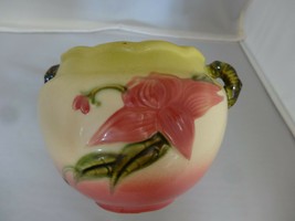 Vintage Hi-Glow Hull Pottery Woodland Flower Rose Bowl Vase - £43.00 GBP