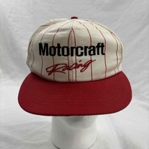 Motorcraft Men Vintage Baseball Cap White Red Racing Logo One Size - $25.74