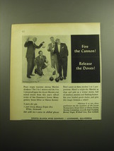 1957 Cresta Blanca Vermouth Ad - Fire the Cannon! Release the Doves! - $18.49
