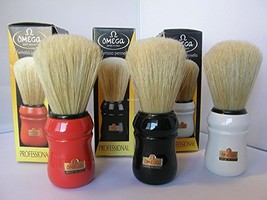 Omega Boars Hair Shave Brush Porcelin Handle Assorted Colors - $14.95