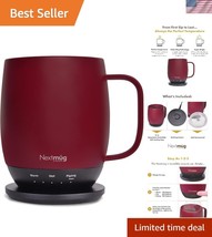 Temperature-Controlled 14 oz. Coffee Mug in Burgundy with Spill-Resistan... - $149.99