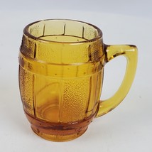 Vintage Hazel Atlas Barrel Mug Shot Glass Marigold 2.5 Inch Tall - £10.46 GBP