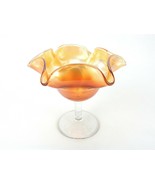 Carnival Glass Compote, Marigold with a Clear Base and Stem Vintage Comp... - £9.96 GBP