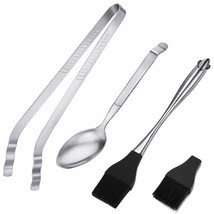 Bbq Accessories, Grill Utensils Set, 14 Inch Extra Long Grill Tongs, 11.5 Inch S - £29.53 GBP