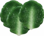 Ebros 10&quot;L Ceramic Fresh Hearty Collard Green Leaf Shaped Serving Plate ... - $40.99
