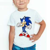 Hedgehog  T shirt Boy Girl  Kid Short Sleeve Top with Lanyard Blue - £10.01 GBP+