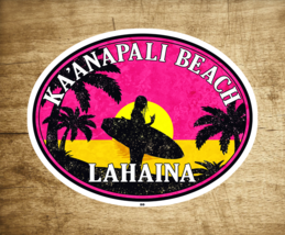 Surfing Ka&#39;anapali Beach Maui DECAL STICKER Lahaina Surf 3.6&quot; Hawaii Kaanapali - £4.16 GBP