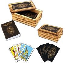 Genuine Okey Wooden Boxed Tarot Cards Set inc Book - 78 cards turkish en... - $41.18