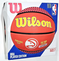 Wilson Trae Young NBA Player Edition Size 7 Red Yellow Basketball - £30.04 GBP