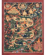 SAMATHA MEDITATION / WAY TO HEAVEN ORIGINAL MASTERPIECE TIBETAN THANGKA ... - €141,78 EUR