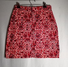 Dockers Red Floral Fitted Women&#39;s Y2K Skirt Size 8 - £14.21 GBP