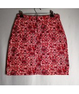 Dockers Red Floral Fitted Women&#39;s Y2K Skirt Size 8 - $17.82