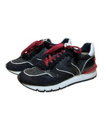 Voile Blanche Julia Race Pop Leather Nylon Shearling Glitter Sneakers US... - $128.63 CAD