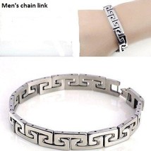 Men&#39;s chain link Wristband stainless Steel Bangle / Bracelet - £7.13 GBP