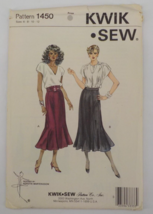 KWIK SEW PATTERN #1450 WOMENS SZS 6-12 MISSES GORED SKIRT BACK ZIP GUSSE... - $7.99