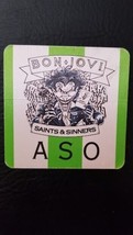 BON JOVI - 1988 - 1989 TOUR ROSEMONT, ILLINOIS ORIGINAL CLOTH BACKSTAGE ... - £10.19 GBP