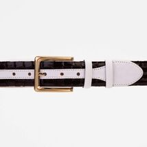 The Bellagio Brown & White Leather Belt image 2
