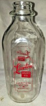 Lawton Dairy Co. Quart Milk Bottle Dixon, IL - £29.88 GBP