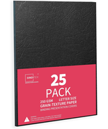 25 Pack 13 Mil Grain-Texture Paper Binding Presentation Covers, 8.5 X 11... - $11.70