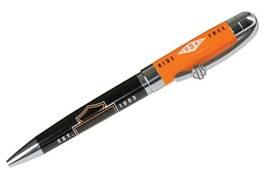 Harley-Davidson® Ride Free Black &amp; Orange Ink Pen w/ Orange Gift Box - £31.41 GBP