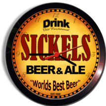 SICKELS BEER and ALE BREWERY CERVEZA WALL CLOCK - $29.99