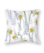 Mondxflaur White Flowers Pillow Case Covers for Sofas Polyester Decorati... - $203.99 MXN+