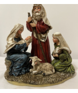 Nativity Scene Figurines Mary Baby Jesus Joseph Little Shepard Boy Stone... - $33.70 CAD