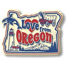 Love from Oregon Vintage State Magnet by Classic Magnets, Collectible Souvenirs  - £3.05 GBP