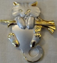 AJC© Kitten Hanging in There  Brooch Rare Color Vintage - £14.08 GBP