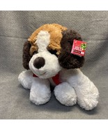 Be Jolly Christmas Plush Brown Saint Bernard Dog Stuffed Animal Red Bow ... - $376.98 MXN