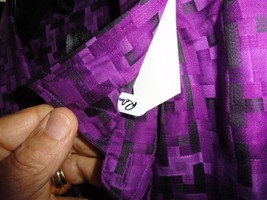 Robert Graham Mens Purple Geometric Button Up Long  Sleeve Shirt Classic Fit XL image 6