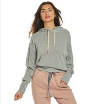 Free People Movement S Ready To Go Hoodie Gray Long Sleeve Drawstring Pullover - £21.15 GBP