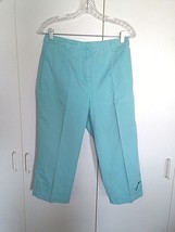 CHRISTOPHER &amp; BANKS LADIES CROPPED PANTS-4-100% COTTON-NICE PASTEL-BAREL... - $3.99
