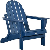 Blue HDPE Folding Adirondack Chair - Patio, Deck, Garden - £155.43 GBP