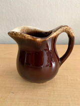 Vintage McCoy USA Pottery Brown Glaze Drip Pitcher/Creamer w/Handle 5&quot; H - $15.84