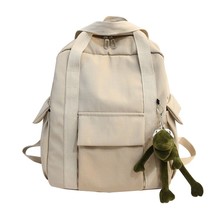 HOCODO New Solid Color Women&#39;S Waterproof Nylon Backpack Simple School Bag For T - £30.01 GBP