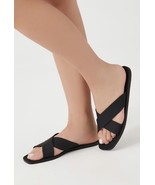 Forever 21 Black Crisscross Square-Toe Sandals Size US 9 - $23.08 CAD